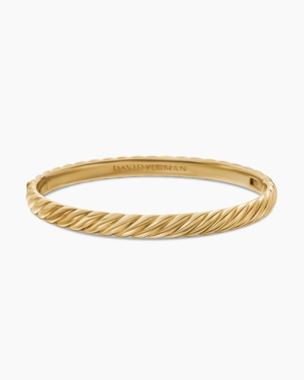 F7456F5F-DBE8-9098-26D4-8591FDC15645.jpg Sculpted Cable Bangle Bracelet 18K Yellow Gold, 6.2mm