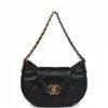 Chanel 19 Hobo Bag Black Lambskin Mixed Metal Hardware
