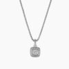 Petite Albion&reg; Pendant Necklace Sterling Silver with Pave Diamonds, 7mm
