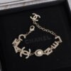 Alphabet Diamond Pearl Bracelet