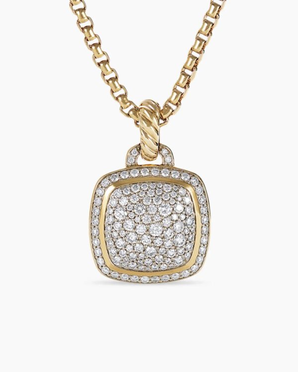 Albion&reg; Pendant 18K Yellow Gold with Pave Diamonds, 14mm