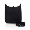 Mini Evelyne TPM Bag Black Clemence Leather with Palladium Hardware