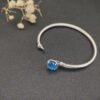 Petite Chatelaine&reg; Bracelet Sterling Silver with Blue Topaz, 3mm - 17 CM