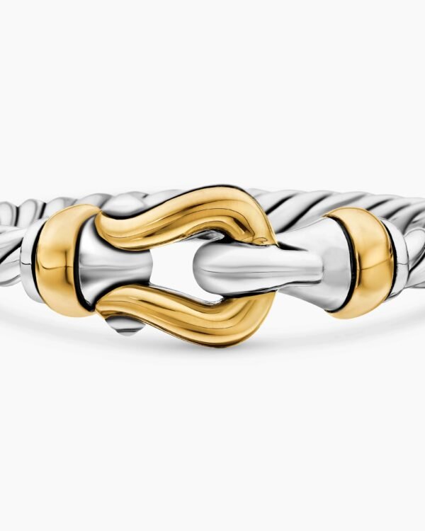 Petite Buckle Ring Sterling Silver with 18K Yellow Gold, 2mm - 6