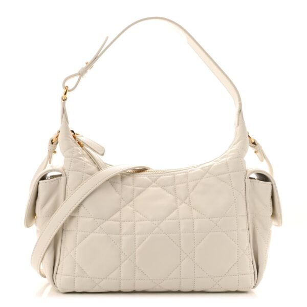 Lambskin Macrocannage Medium D-Dream Bag Latte