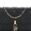 Lambskin Cannage Miss Dior Chain Pouch Black