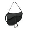 Ultra Matte Calfskin Saddle Bag With Strap Black