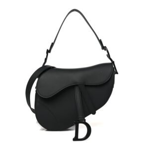 02eba248b7e816ffb2df33fbe3872446.jpg Ultra Matte Calfskin Saddle Bag With Strap Black