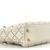 Calfskin Cannage Studded Small Supple Lady Dior White