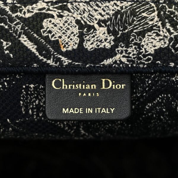 Canvas Embroidered Large Dioriviera Toile De Jouy Reverse Book Tote Blue
