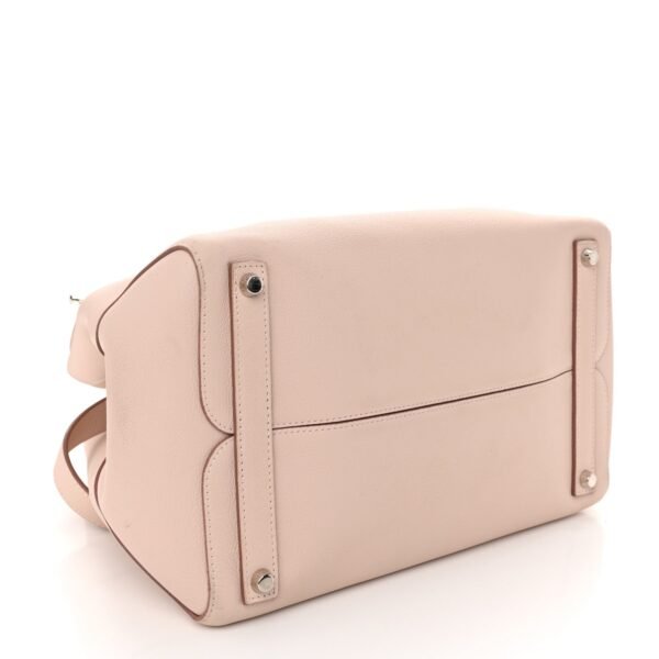 Supple Grained Calfskin Large Open Bar Tote Rose Poudre