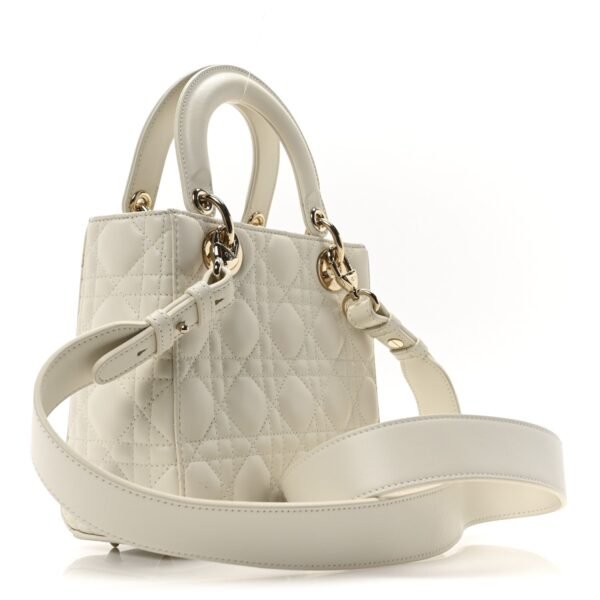 Lambskin Cannage Small My ABCDior Lady Dior White