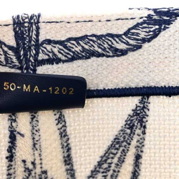 Canvas Embroidered Medium Reve d'Infini Book Tote Blue