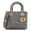 082371b0c407dc8de00aa3bca01e1dba.jpg Lambskin Cannage Small My ABCDior Lady Dior Metallic Grey