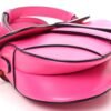 Supple Calfskin Mini Saddle Bag With Strap Passion Pink