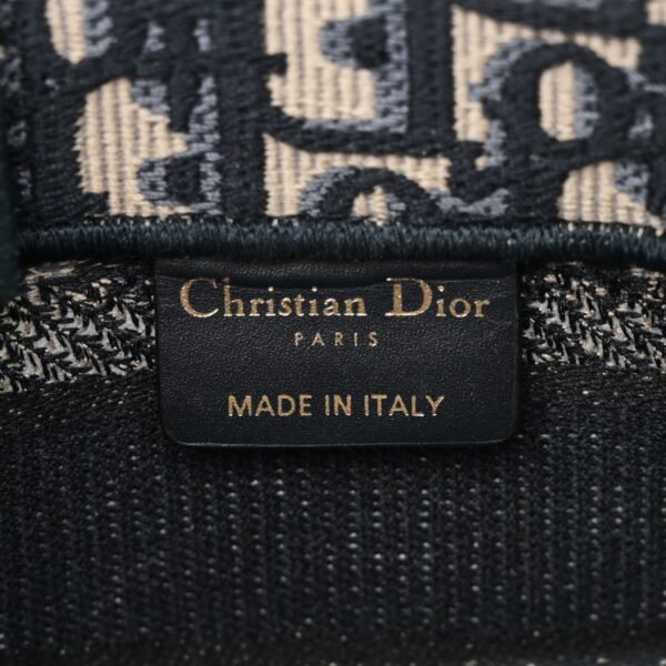 Canvas Embroidered Toile De Jouy Reverse Mini Book Tote With Strap Blue Multicolor