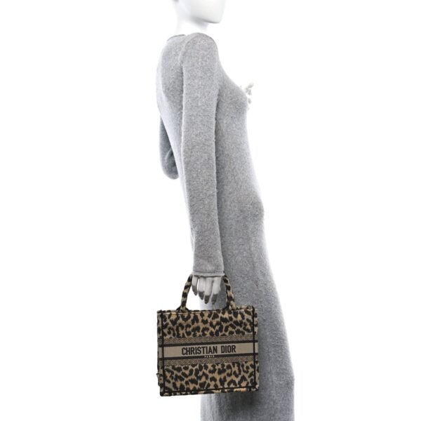 0bcfd3d802f56998bf057e60e0230454.jpg Canvas Mizza Embroidered Small Leopard Book Tote Beige