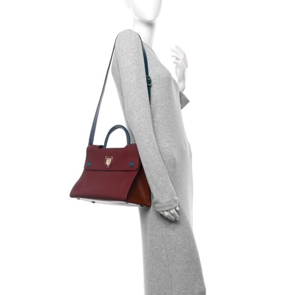 Smooth Calfskin Medium Diorever Flap Burgundy