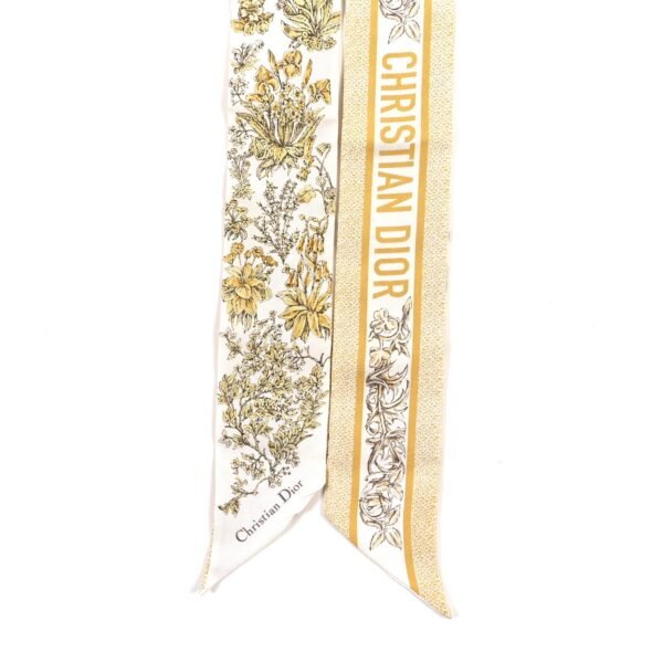 Silk Floral Mitzah Scarf Yellow