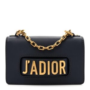 110b50c2730d643d2924e4286424ef39.jpg Calfskin Mini J'Adior Chain Flap Bag Navy Blue