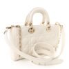 Calfskin Cannage Lady D-Joy White