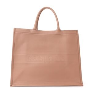 Calfskin Embossed Large Book Tote Rose de Vents