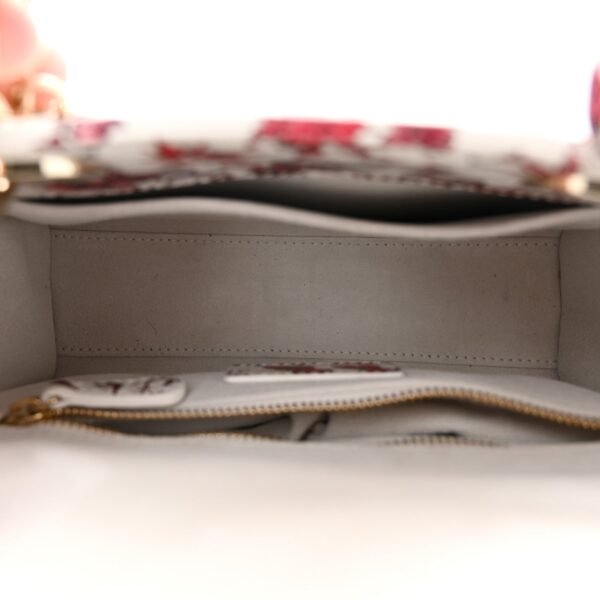 Calfskin Le Coeur Des Papillons Small My ABCDior Lady Dior White Multicolor