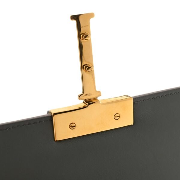 Grained Calfskin 30 Montaigne Flap Bag Grey