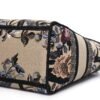 Canvas Embroidered Jardin D'Hiver Medium Lady D-Lite Beige Multicolor