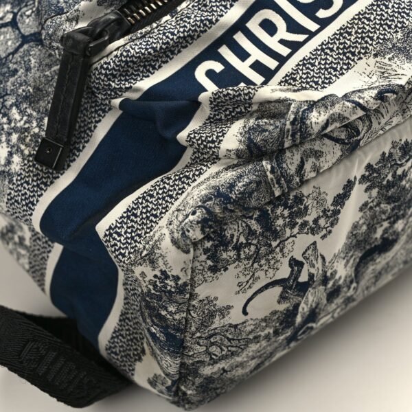 Nylon Technical Fabric Toile De Jouy Small Diortravel Backpack Blue