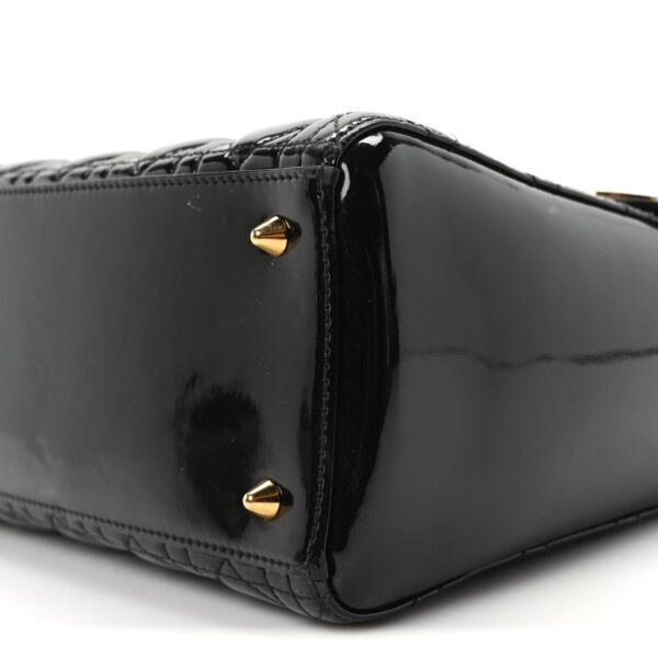 Patent Cannage Medium Lady Dior Black