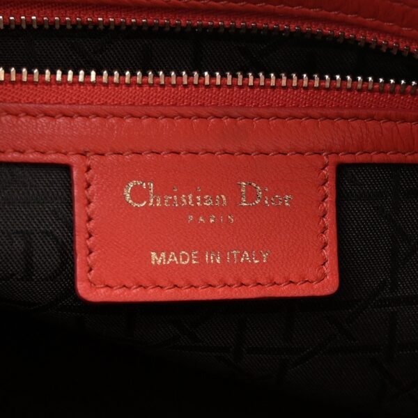 Lambskin Cannage Large Lady Dior Orange