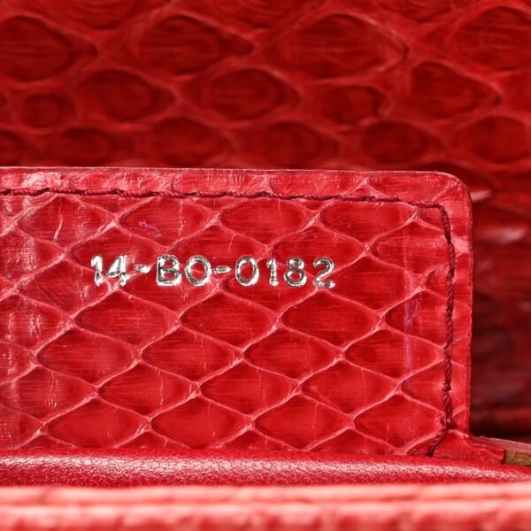 Snakeskin Medium Lady Dior Red