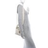Calfskin Cannage Studded Small Supple Lady Dior White