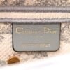 Canvas Embroidered Toile de Jouy Saddle Bag Gray