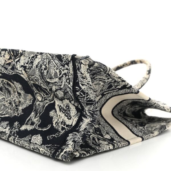 Canvas Embroidered Large Dioriviera Toile De Jouy Reverse Book Tote Blue