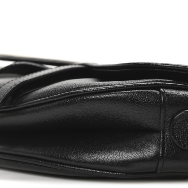 1d7cf6c90916232ece89044ba105a3b1.jpg Shiny Goatskin Saddle Bag Black