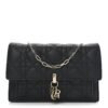 Lambskin Cannage Miss Dior Chain Pouch Black