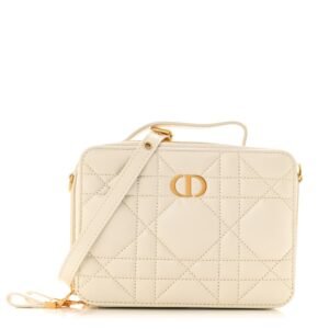 215352dcc7bddec9100a20499bd634fa.jpg Calfskin Macrocannage Caro Box Bag Latte