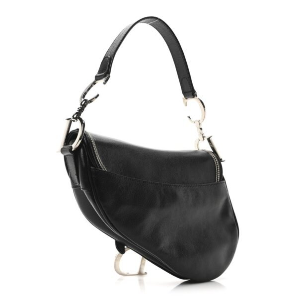 2335dfec68eab4928b4e188ae0f8246a.jpg Shiny Goatskin Saddle Bag Black