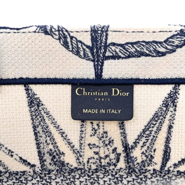 Canvas Embroidered Medium Reve d'Infini Book Tote Blue