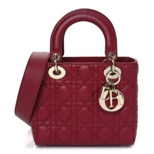 27b905652fdf80849107c9d1ab0505b0.jpg Lambskin Cannage Small My ABCDior Lady Dior Red