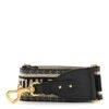 Canvas Embroidered Shoulder Strap Black