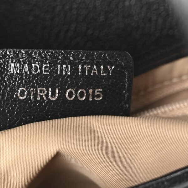 29300b73280fa94844230c288073a204.jpg Shiny Goatskin Saddle Bag Black