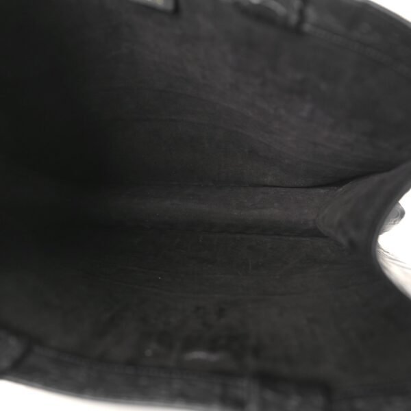 Oblique Calfskin Embossed Large Book Tote Black