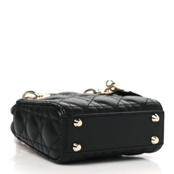 2e0e3e8b2f822be435edc9123b76a898.jpg Lambskin Cannage Micro Lady Dior Black