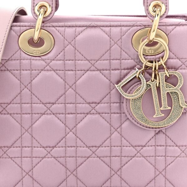 Satin Swarovski Crystal Cannage My ABC Lady Dior Pink