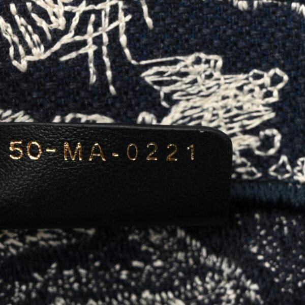 Canvas Embroidered Medium Dioriviera Toile De Jouy Reverse Book Tote Blue