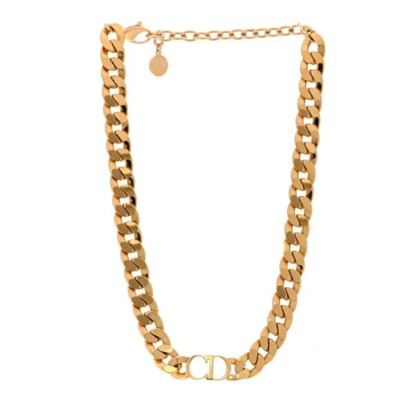 Metal CD Choker Necklace Gold