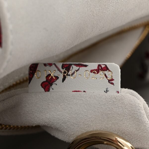 Calfskin Le Coeur Des Papillons Small My ABCDior Lady Dior White Multicolor